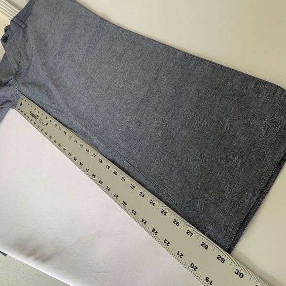 NWT Banana Republic Aiden Chino Pants Men 35x30 Blue Linen Blend Coastal Beachy - Picture 11 of 11